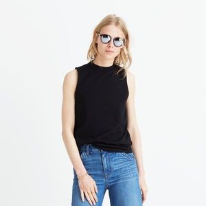 Madewell Tune Black Sleeveless Mock Neck Tank XS